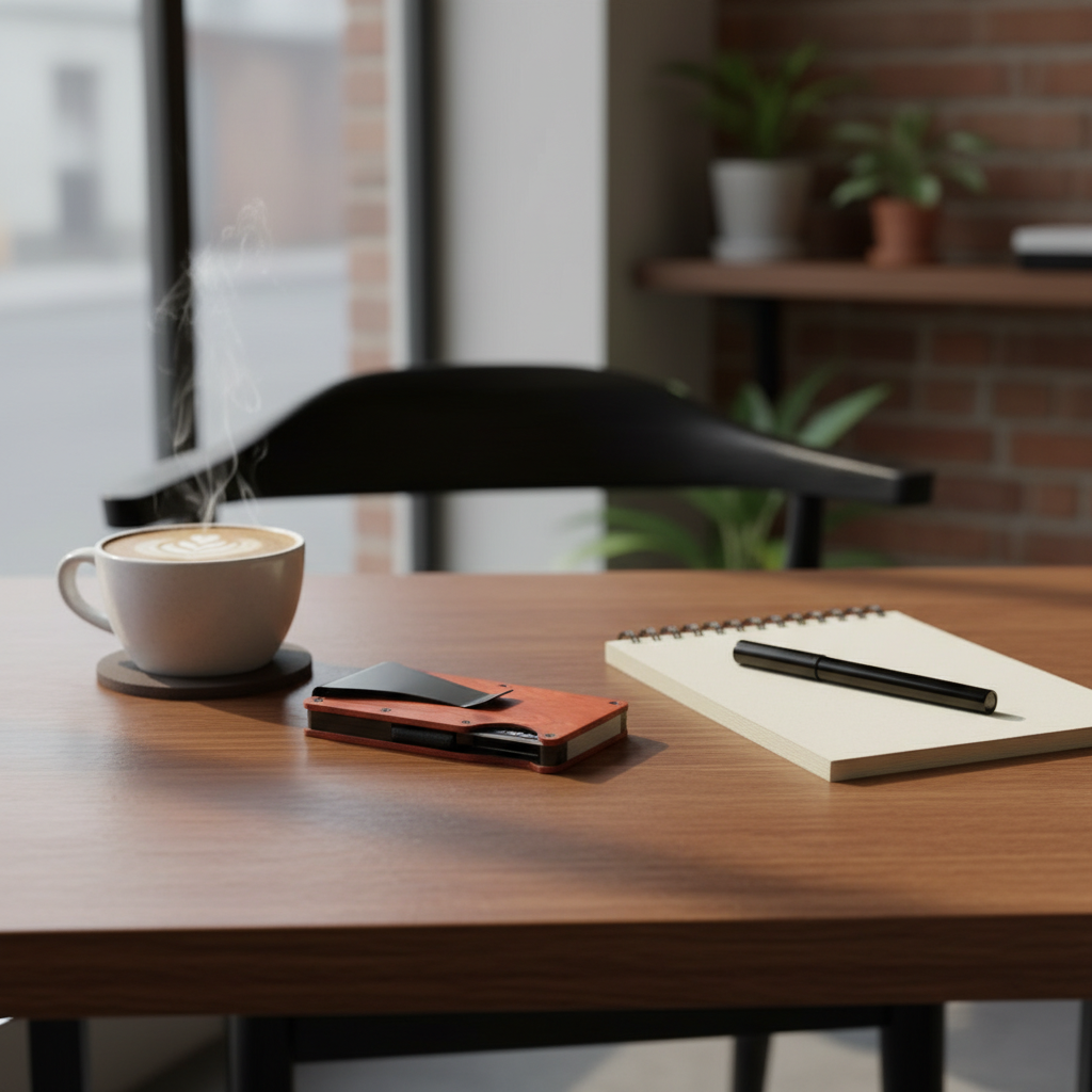 Holz-Kartenetui mit RFID-Schutz - Amorlune