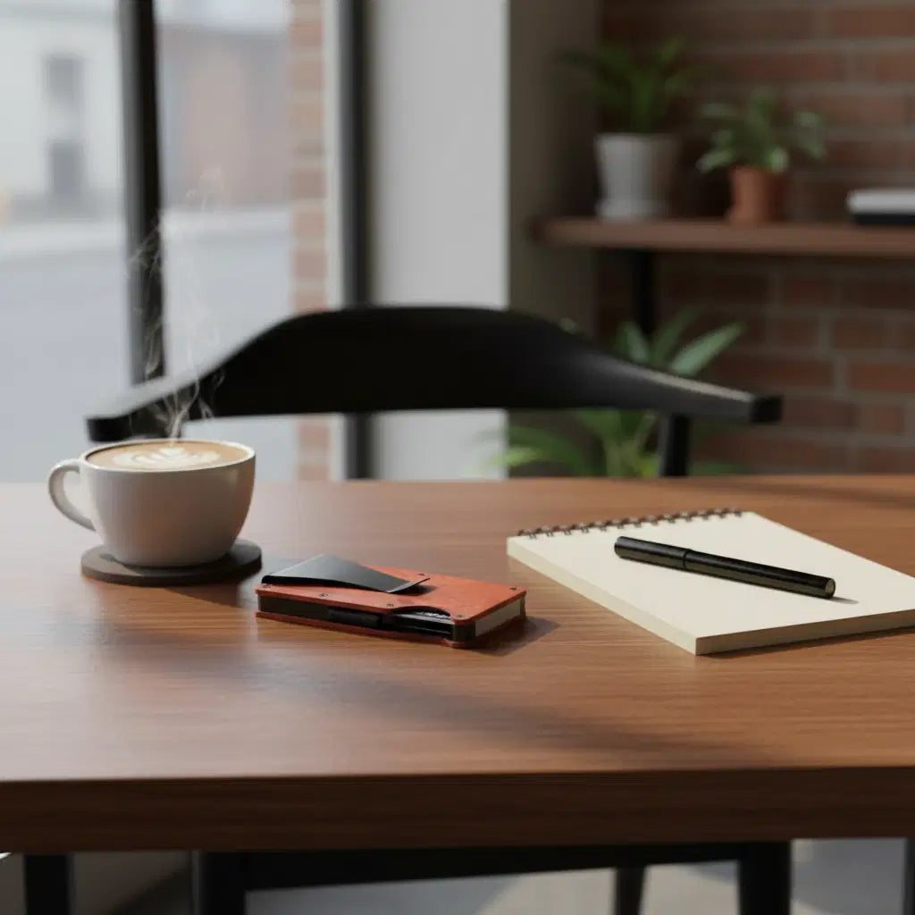 Holz-Kartenetui mit RFID-Schutz - Amorlune