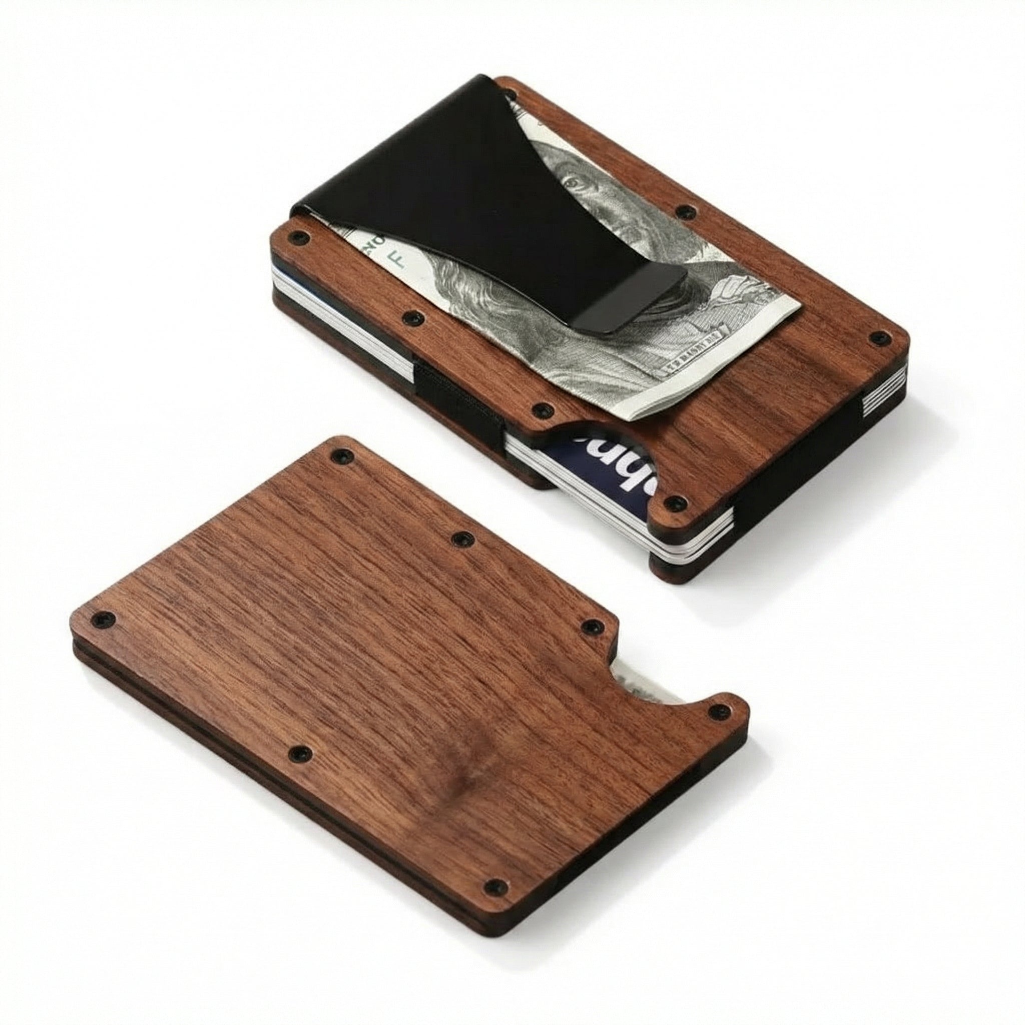 Holz-Kartenetui mit RFID-Schutz - Amorlune 