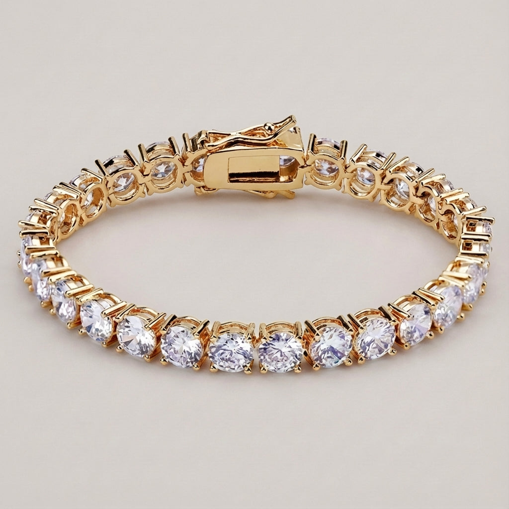 Luxus Tennisarmband Zirkonia – Damen & Herren, 7 oder 8 Zoll, Gold/Roségold/Silber - Amorlune