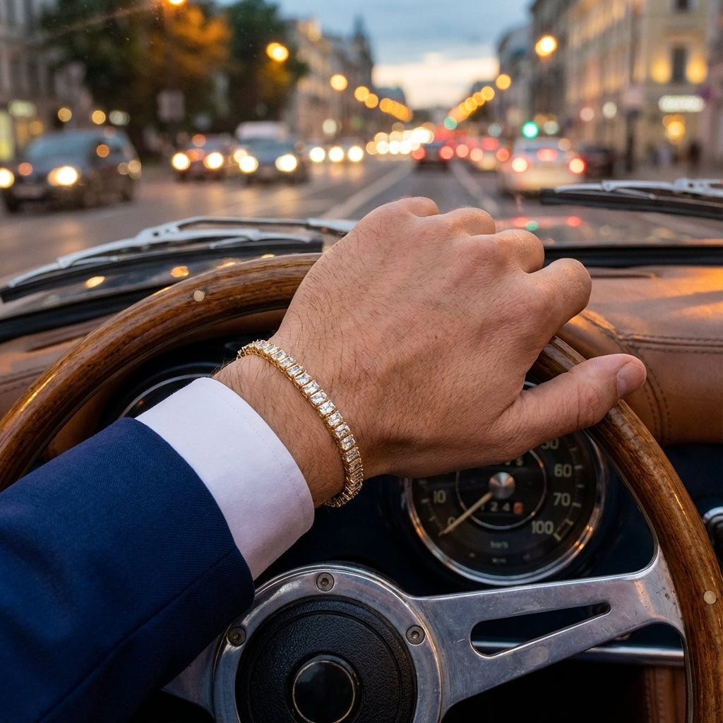 Luxus Tennisarmband Zirkonia – Damen & Herren, 7 oder 8 Zoll, Gold/Roségold/Silber - Amorlune