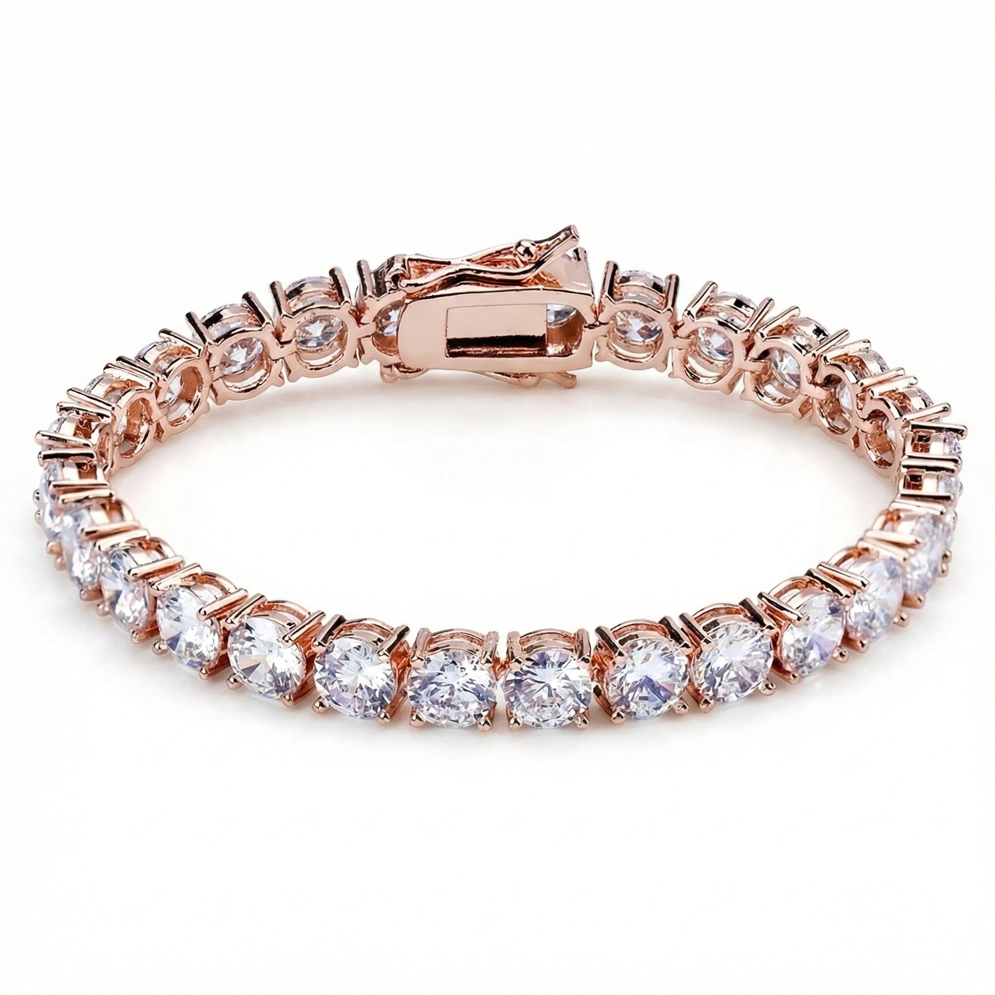 Luxus Tennisarmband Zirkonia – Damen & Herren, 7 oder 8 Zoll, Gold/Roségold/Silber - Amorlune 