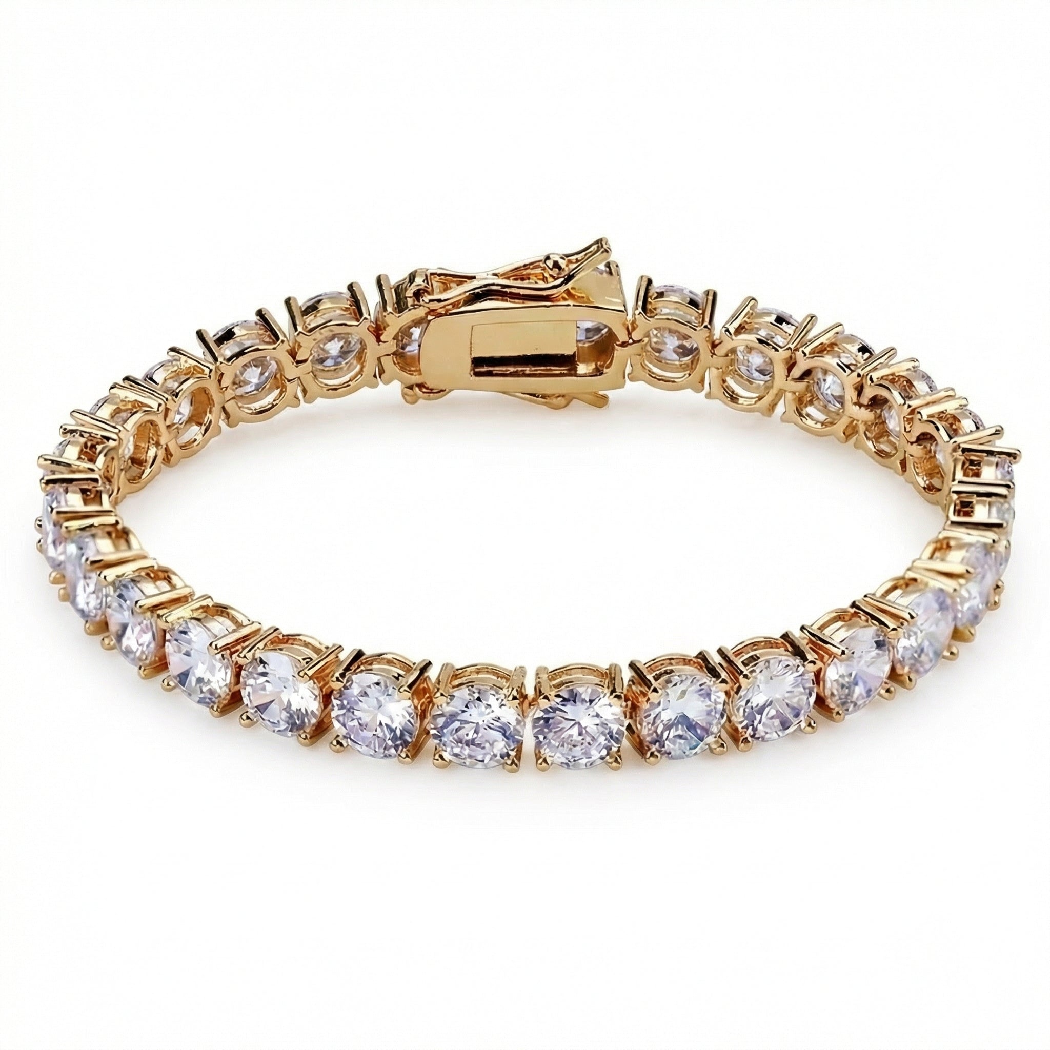 Luxus Tennisarmband Zirkonia – Damen & Herren, 7 oder 8 Zoll, Gold/Roségold/Silber - Amorlune 