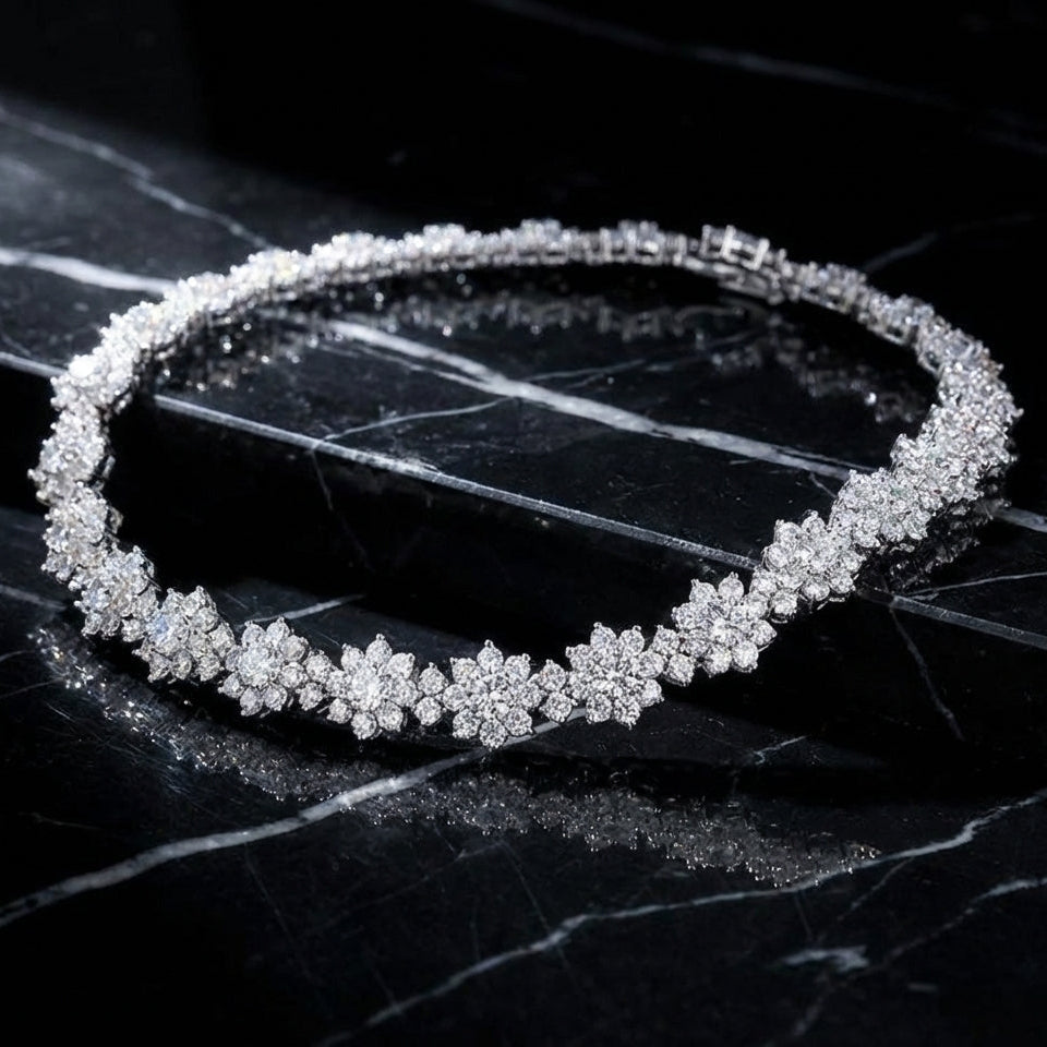 Moissanit Tenniskette – 925er Silber - Amorlune