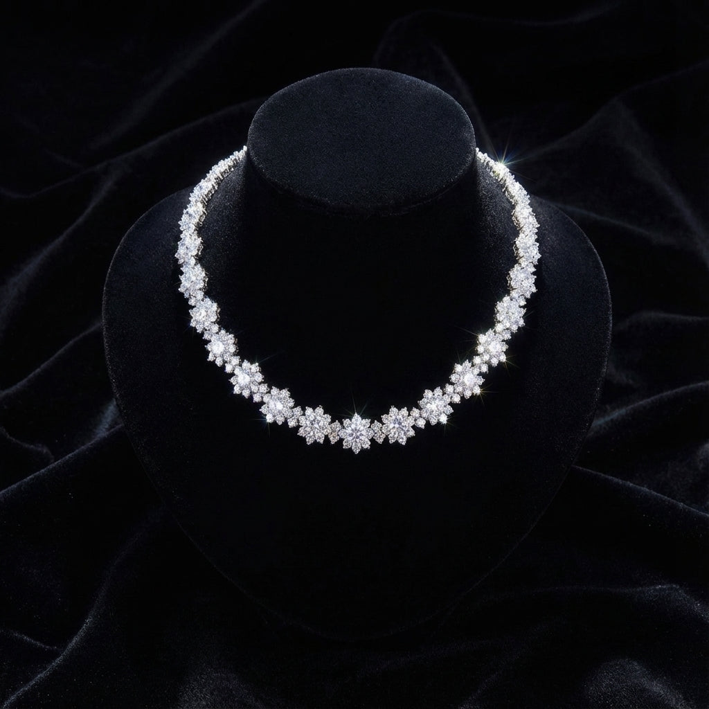 Moissanit Tenniskette – 925er Silber - Amorlune