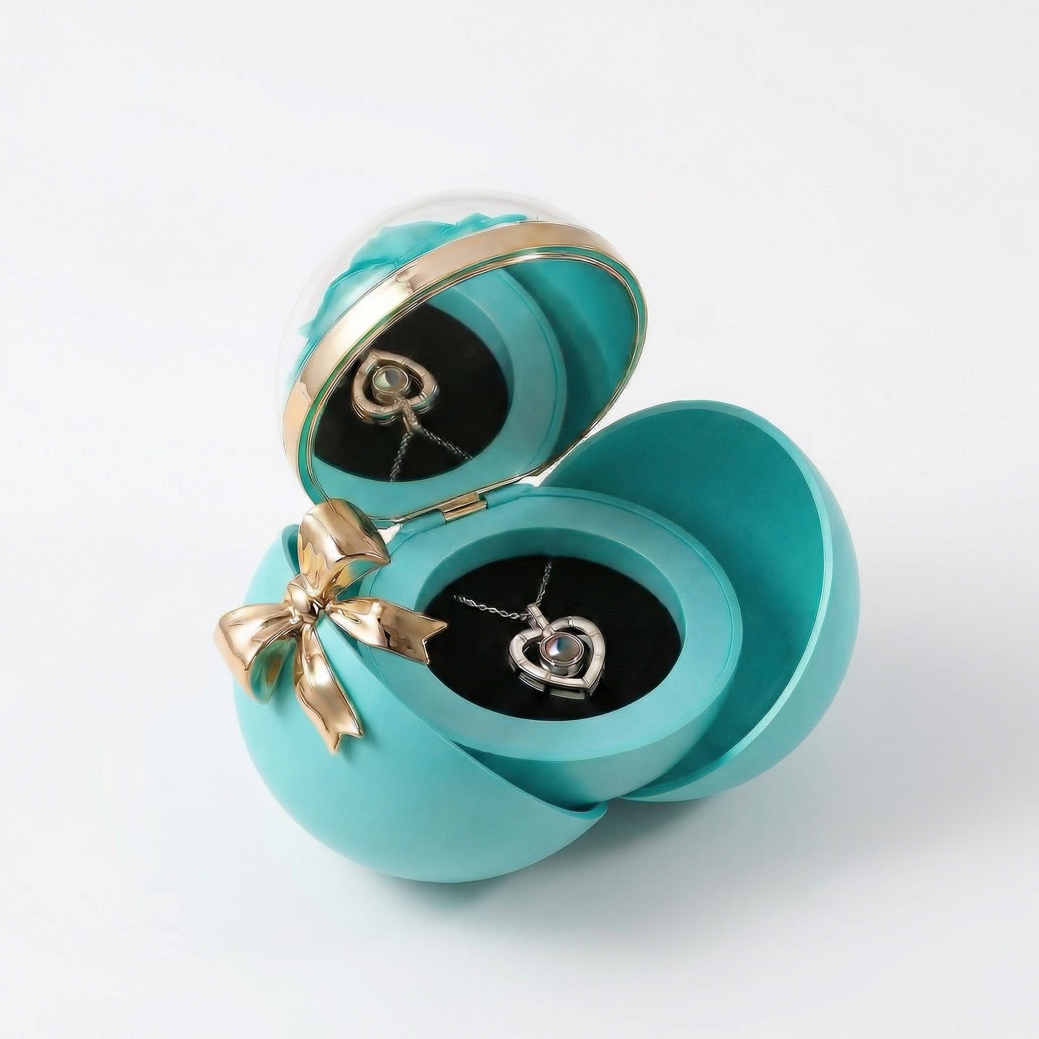 Rosen-Geschenkbox mit „Ich liebe Dich“-Kette & Schmuckfach - Amorlune 