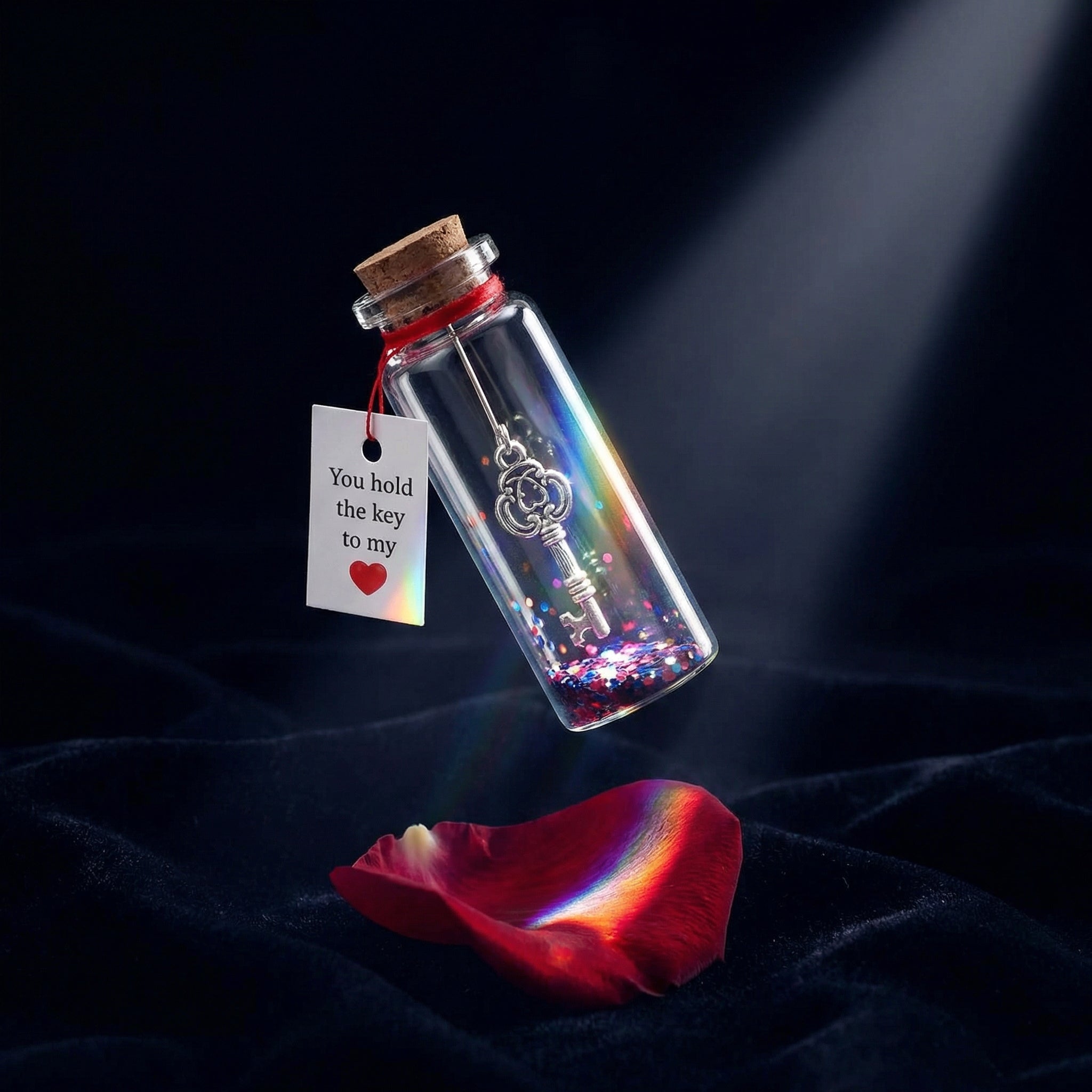 Valentine's Love Pendant Bottle - Romantischer Flaschenpost Anhänger