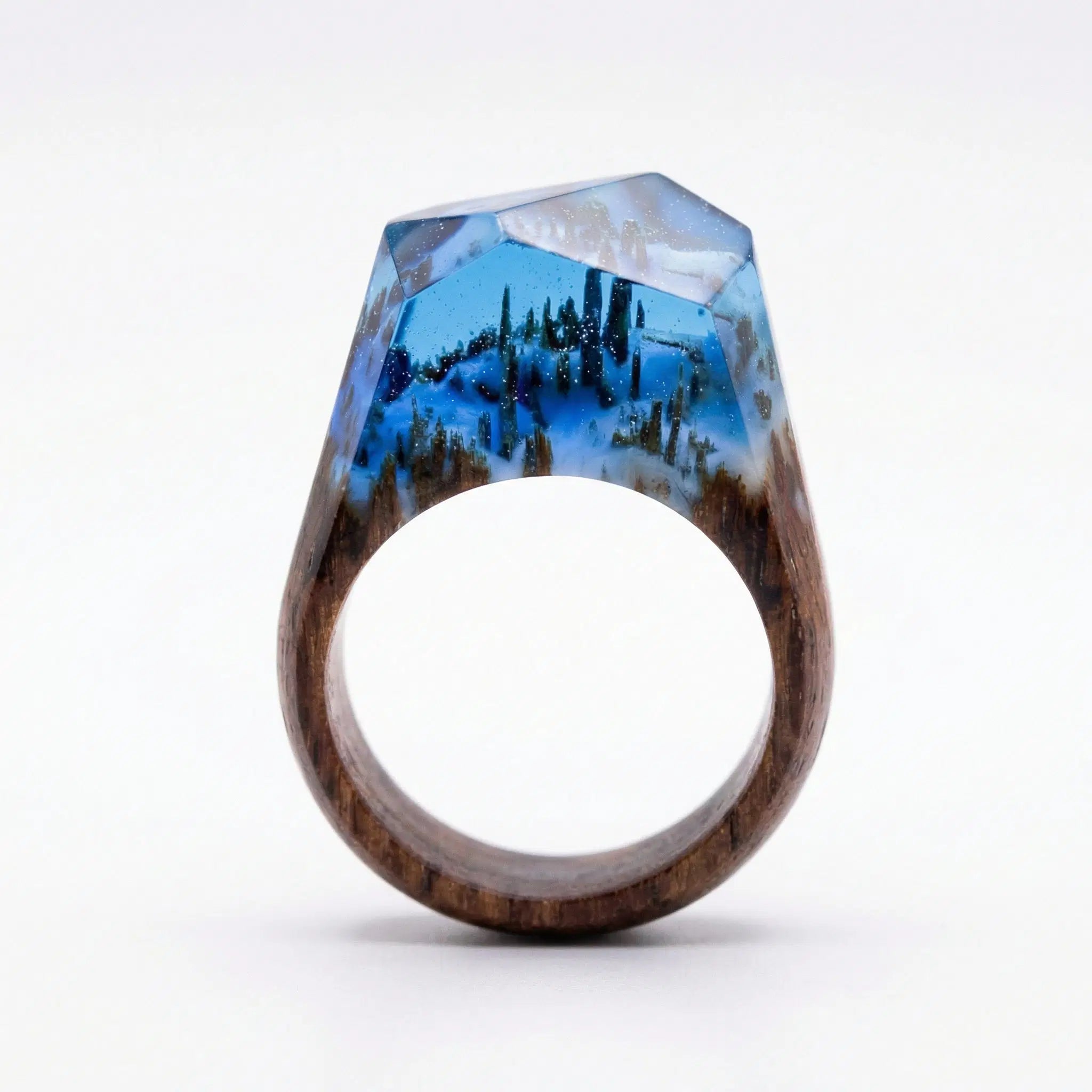 Timeless Ring – Handgefertigter Holzring mit Resin & floraler Eleganz - 96 Varianten - Unisex - Amorlune