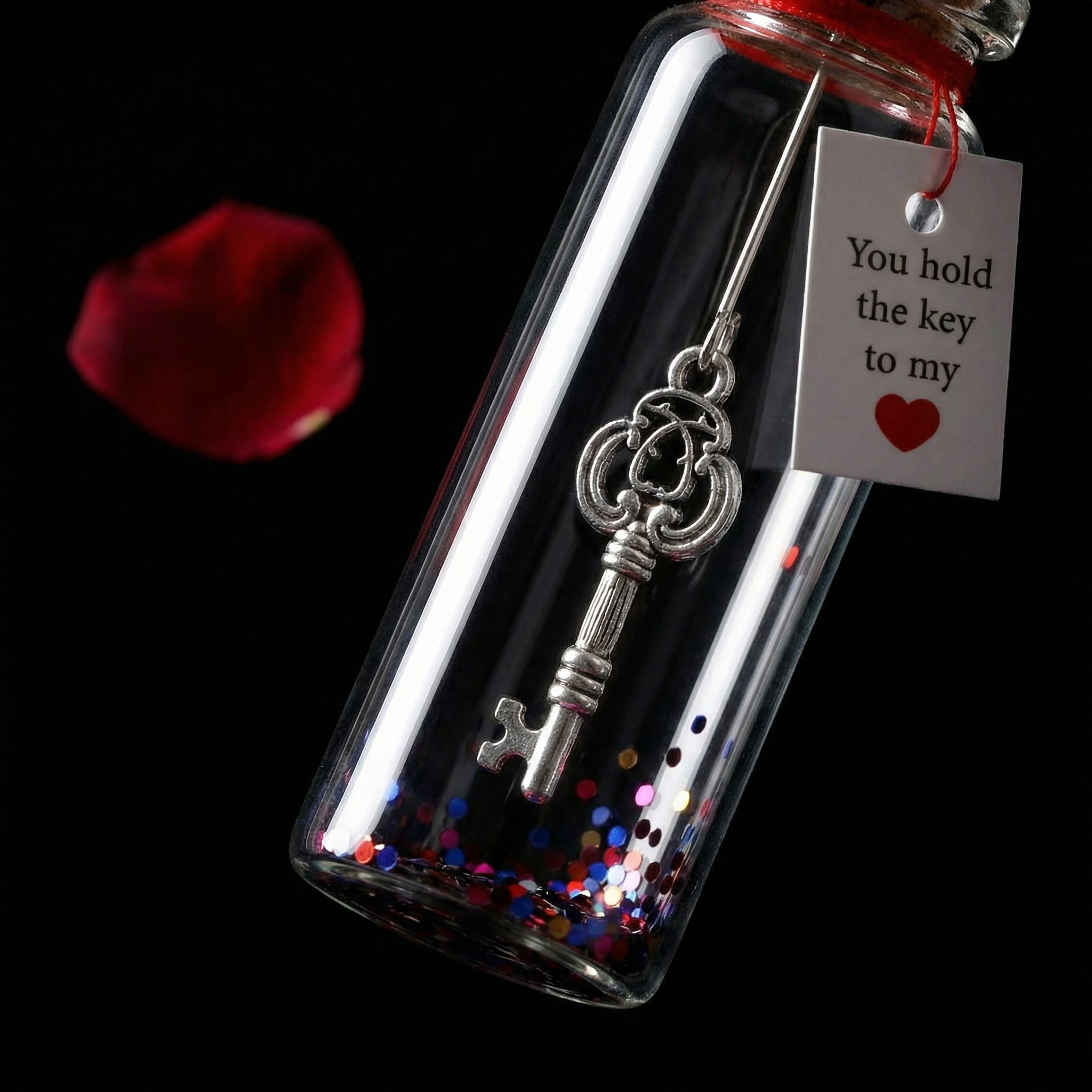 Valentine's Love Pendant Bottle - Romantischer Flaschenpost Anhänger