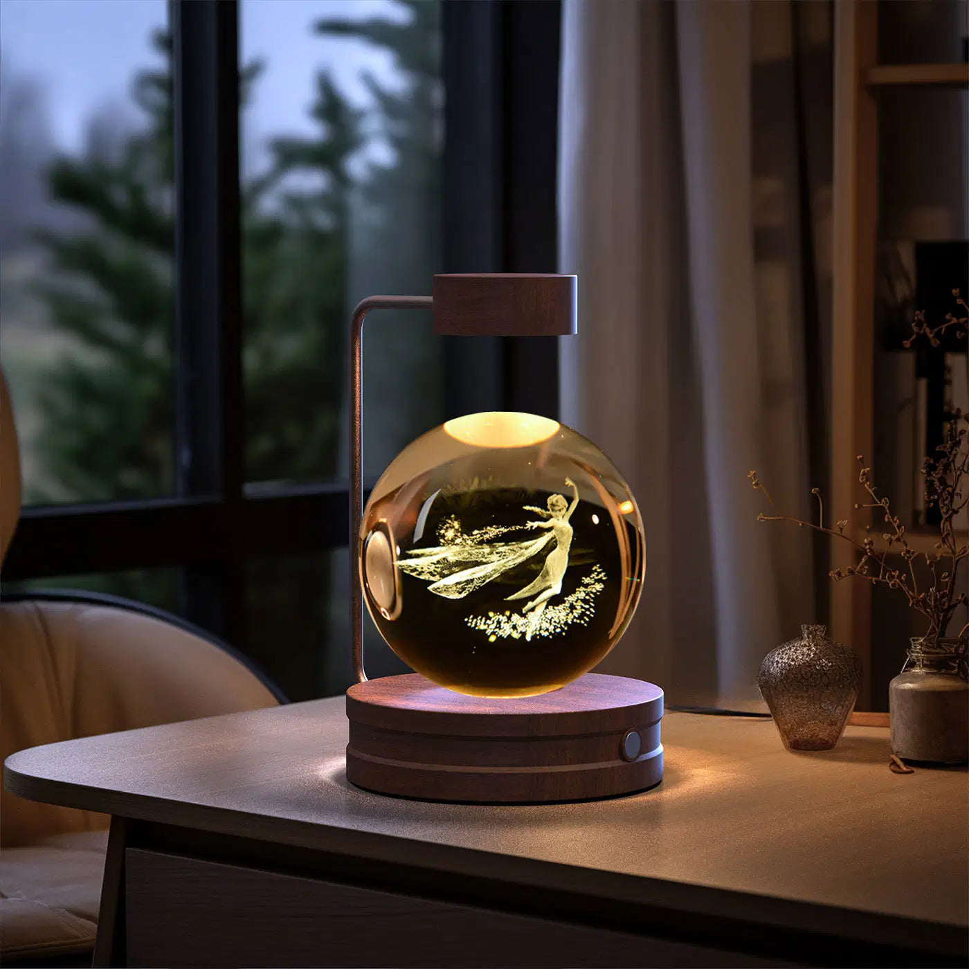 Crystal Night Light Dino Galaxy – warm USB mood light