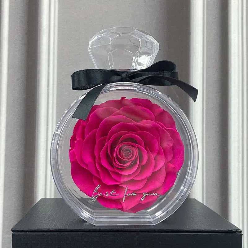Eternal rose by Amorlune in an elegant gift box, showcasing a preserved, timeless rose perfect for special occasions.