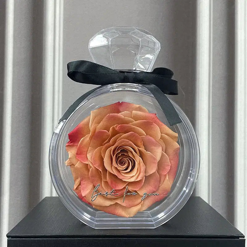 Eternal rose from Amorlune in an elegant gift box, showcasing a preserved rose suitable for special occasions.