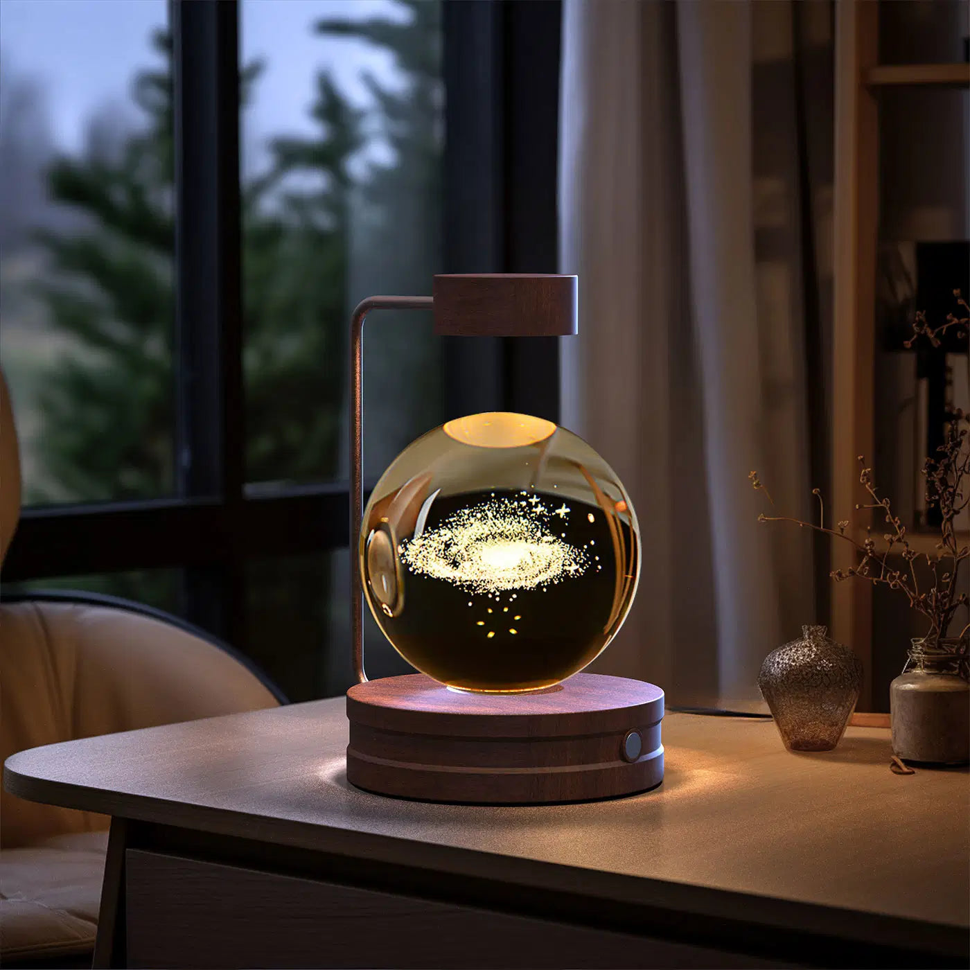 Crystal Night Light Dino Galaxy – warm USB mood light