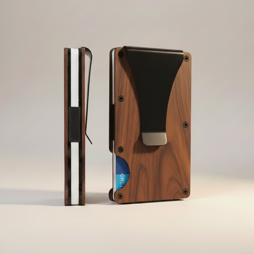 Holz-Kartenetui mit RFID-Schutz