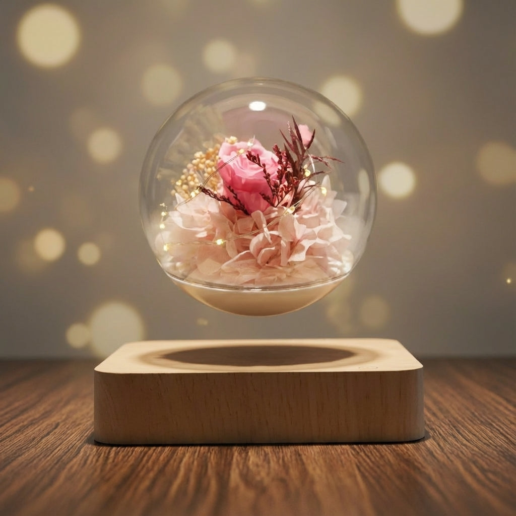 Magnetisch Schwebende Ewige Rose - Einzigartige Schreibtischdekoration