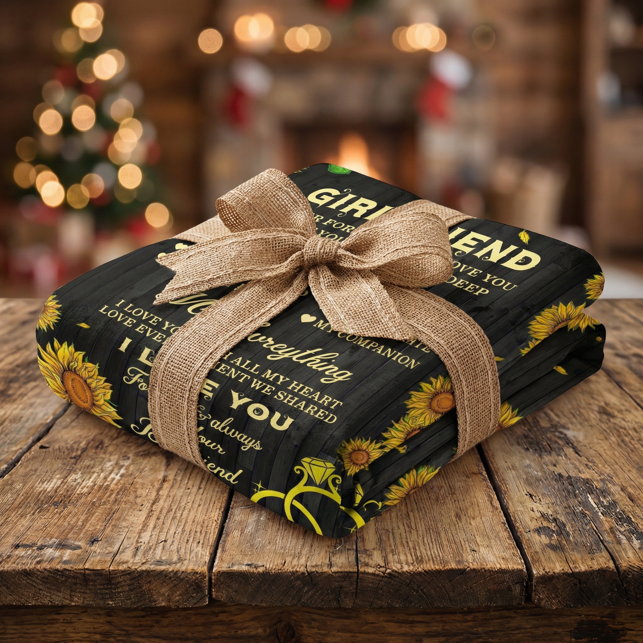 Amorlune flannel blanket featuring a sunflower design, perfect for cozying up or gifting to a friend.