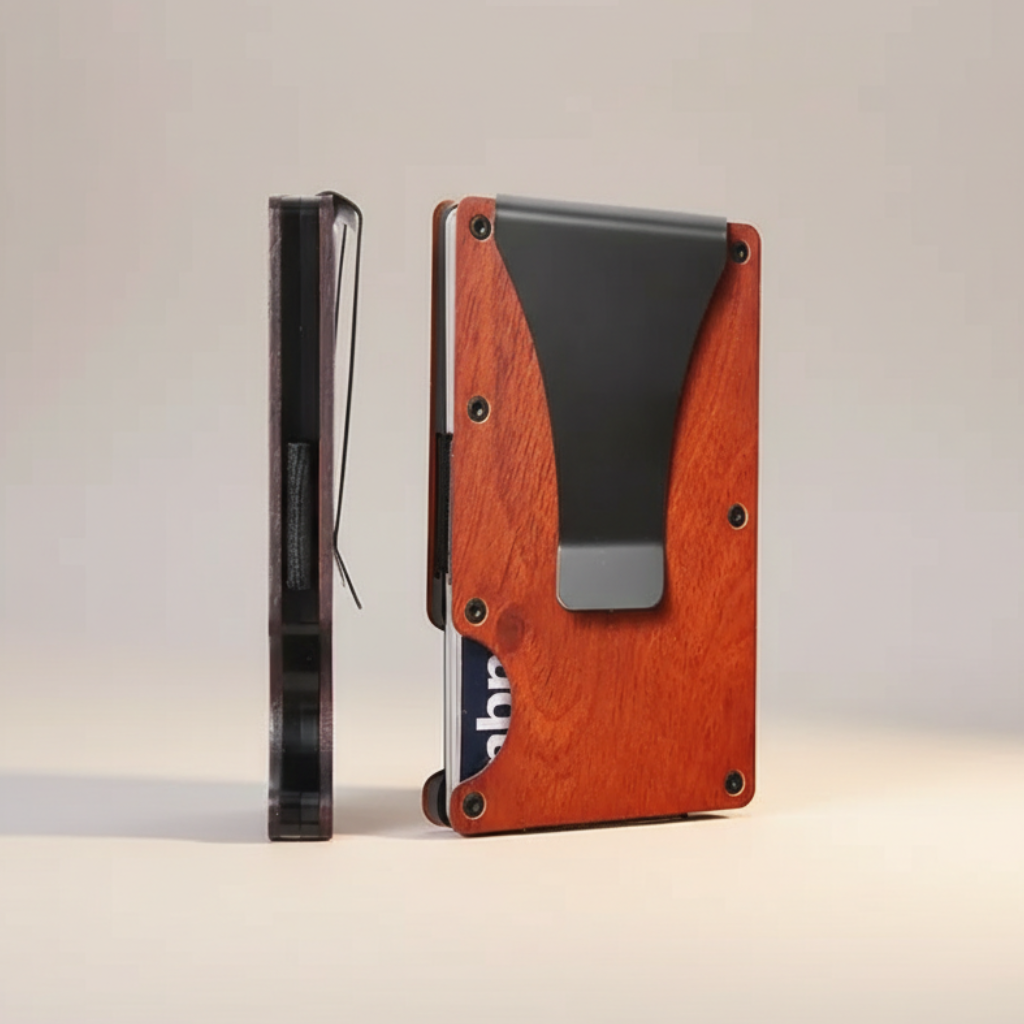 Holz-Kartenetui mit RFID-Schutz